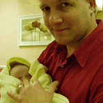 Me and Dad (I'm not much over an hour old here)